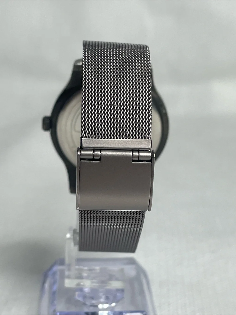 Vintage Timex Expedition Indiglo Watch 24 Hour Dial All Stainless Mesh Bracelet